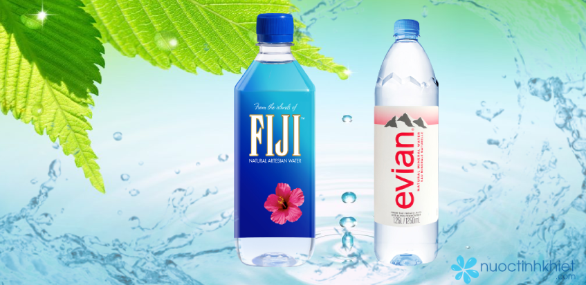 Nước khoáng Fiji và Evian