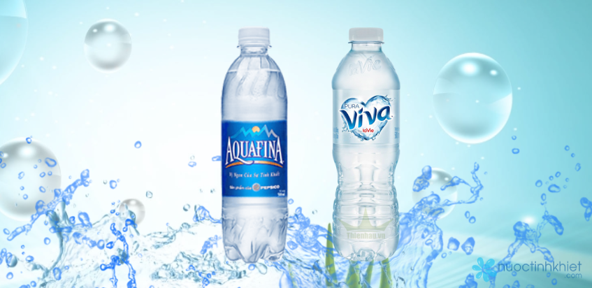 Nước tinh khiết Aquafina và Viva