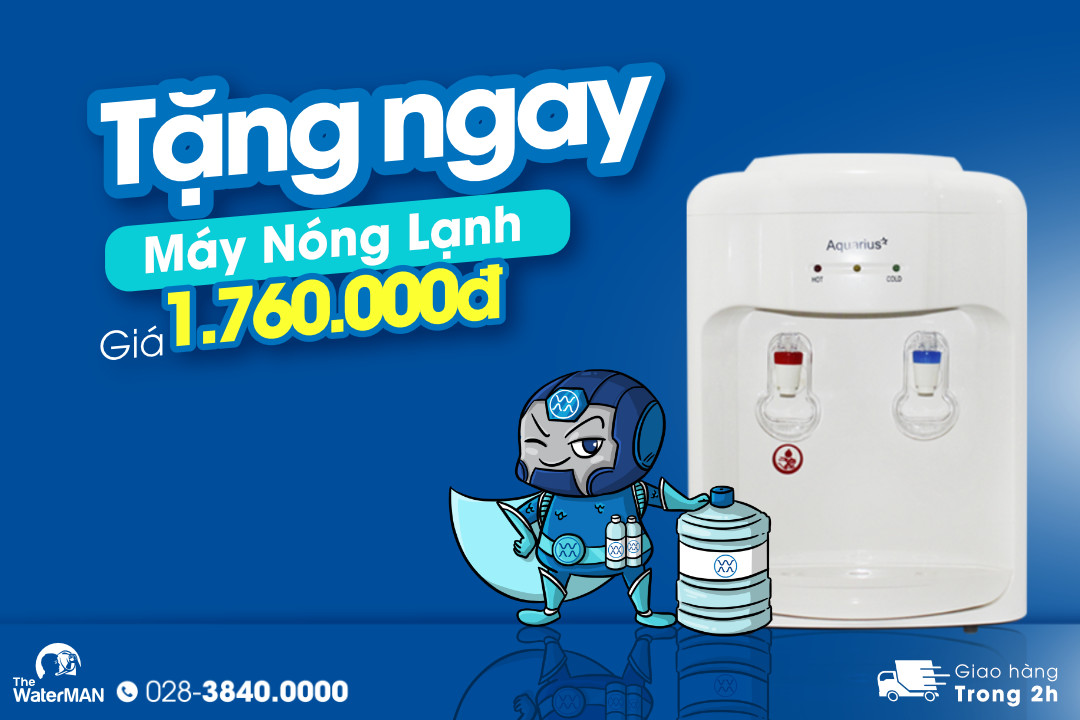 Mua nước uống bình - tặng máy nóng lạnh